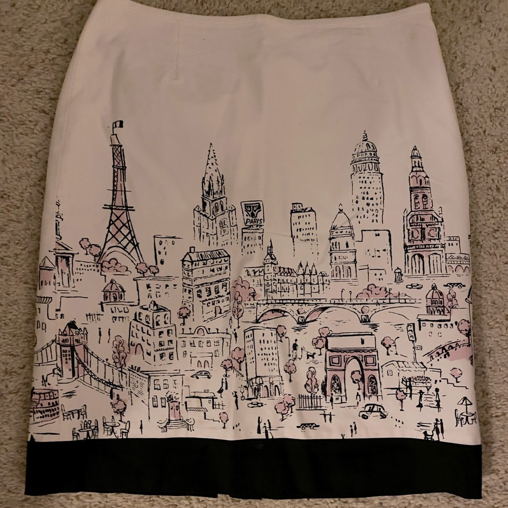 Tahari Paris City Scape Skirt size 10